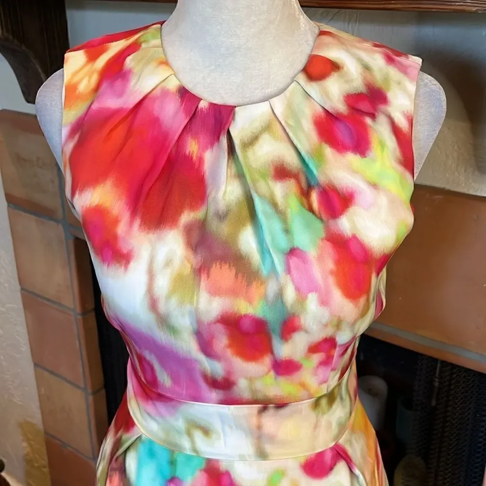 Kate Spade Sleeveless Springtime Watercolor Dress, 00!